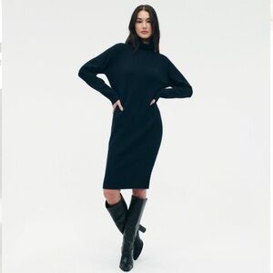 NAADAM cashmere turtleneck dress